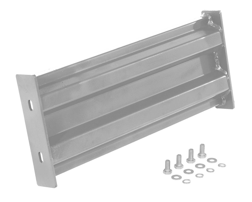 Vestil GR-F2R-BO-2-SL Steel 2 Ribbed Bolt On Style Guard Rail 18 in. Length Silver