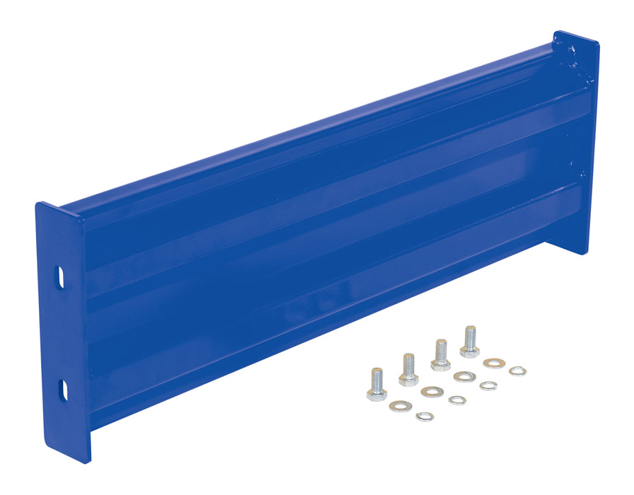 Vestil GR-F2R-BO-3-BU Steel 2 Ribbed Bolt On Style Guard Rail 30 In Length Blue