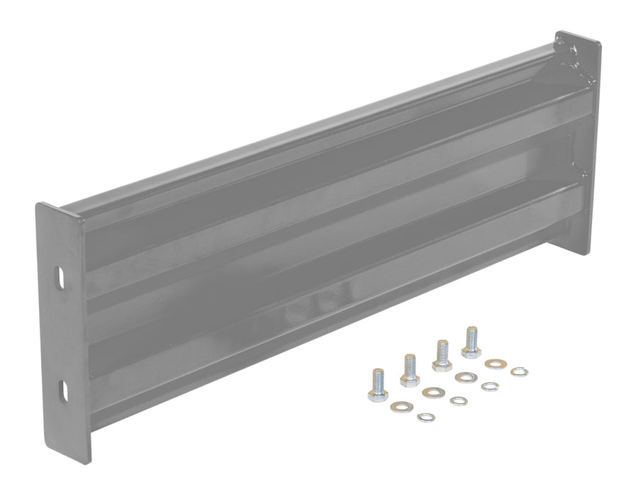 Vestil GR-F2R-BO-3-GYSG Steel 2 Ribbed Bolt On Style Guard Rail 30 In Length Gray Semi Gloss