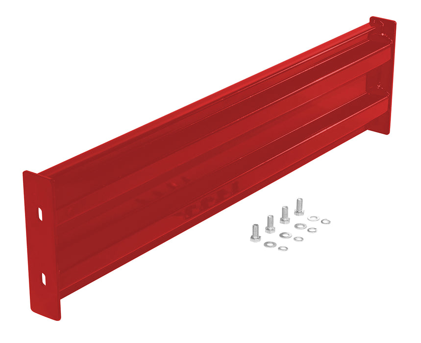 Vestil GR-F2R-BO-4-RD Steel 2 Ribbed Bolt On Style Guard Rail 42 in. Length Red