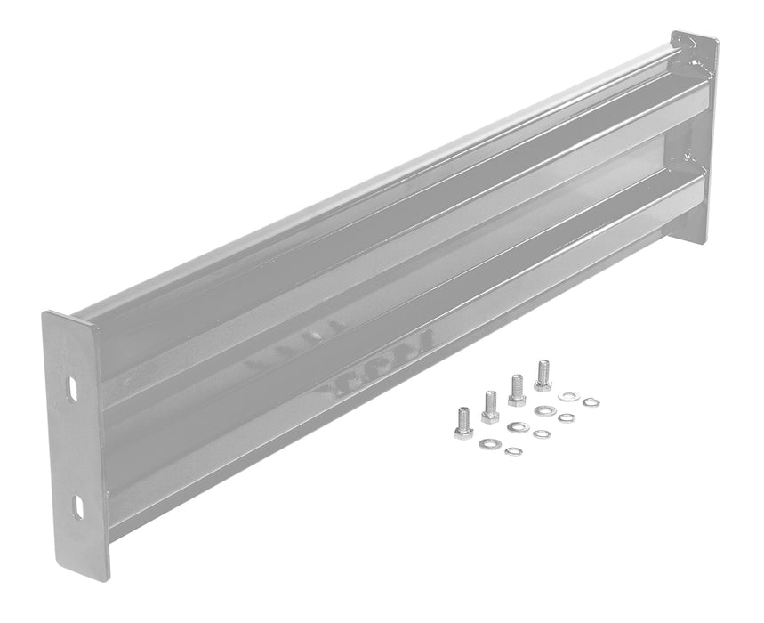 Vestil GR-F2R-BO-4-SL Steel 2 Ribbed Bolt On Style Guard Rail 42 in. Length Silver