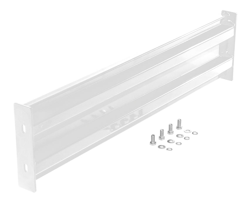 Vestil GR-F2R-BO-4-WT Steel 2 Ribbed Bolt On Style Guard Rail 42 in. Length White