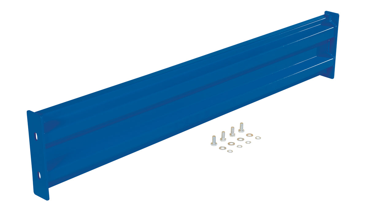 Vestil GR-F2R-BO-5-BU Steel 2 Ribbed Bolt On Style Guard Rail 54 in. Length Blue