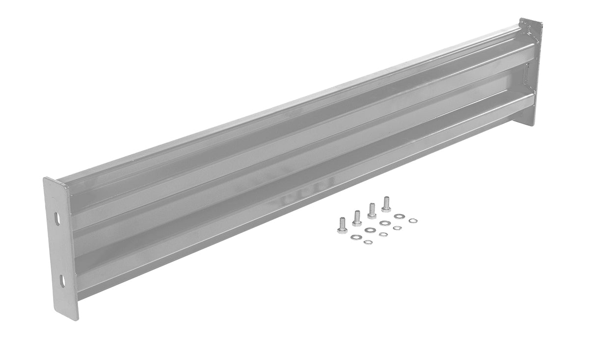 Vestil GR-F2R-BO-5-SL Steel 2 Ribbed Bolt On Style Guard Rail 54 in. Length Silver