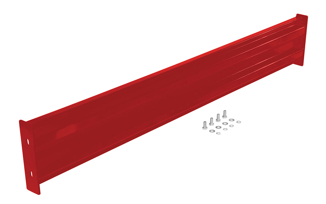 Vestil GR-F2R-BO-6-RD Steel 2 Ribbed Bolt On Style Guard Rail 66 in. Length Red