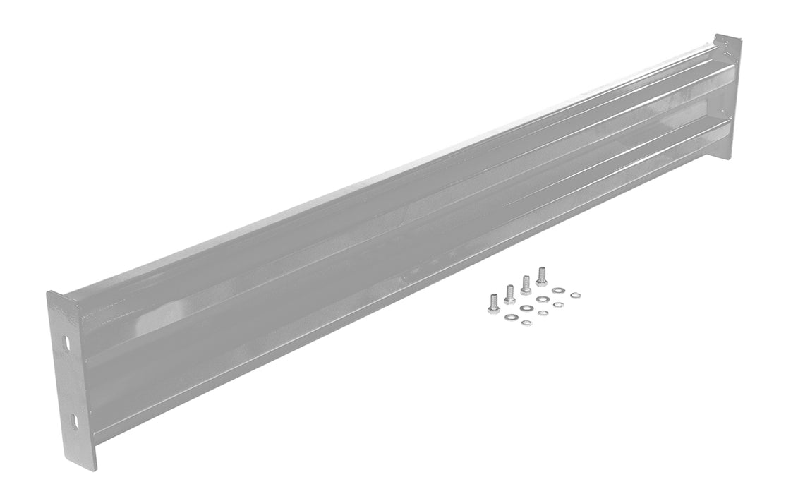 Vestil GR-F2R-BO-6-SL Steel 2 Ribbed Bolt On Style Guard Rail 66 in. Length Silver
