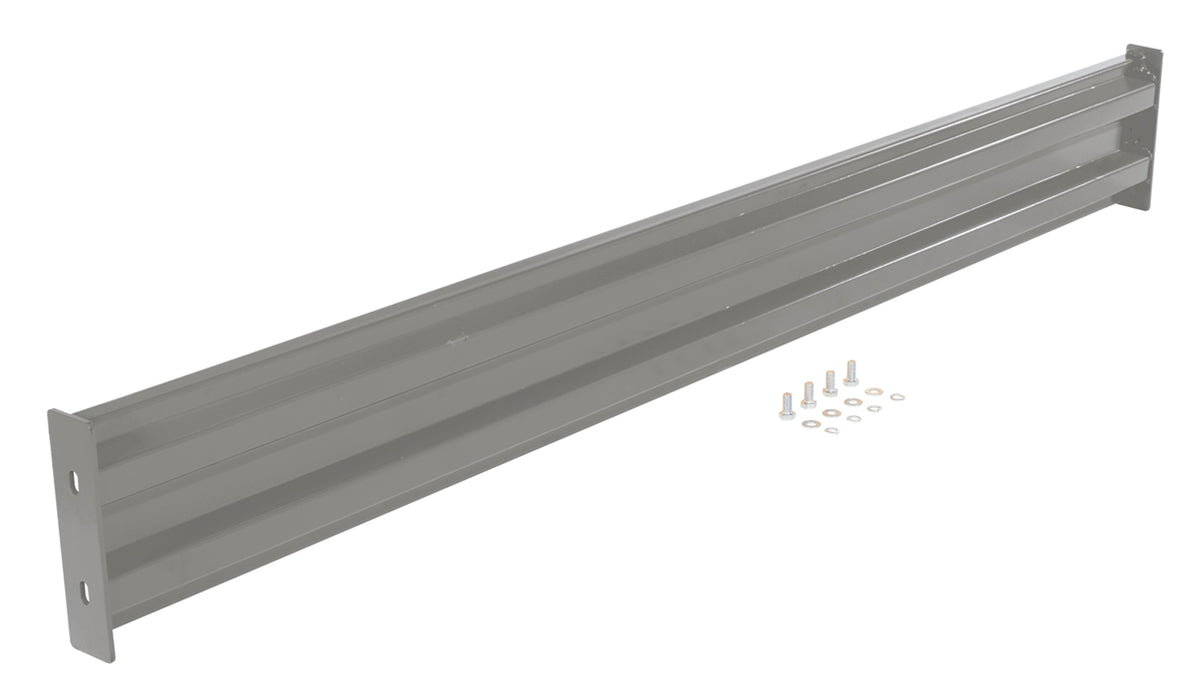 Vestil GR-F2R-BO-7-GYSG Steel 2 Ribbed Bolt On Style Guard Rail 78 in. Length Gray Semi Gloss