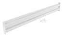 Vestil GR-F2R-BO-8-WT Steel 2 Ribbed Bolt On Style Guard Rail 90 in. Length White