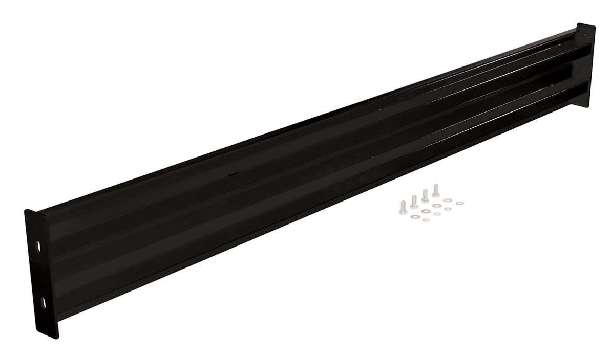 Vestil GR-F2R-BO-9-BK Steel 2 Ribbed Bolt On Style Guard Rail 102 in. Length Black