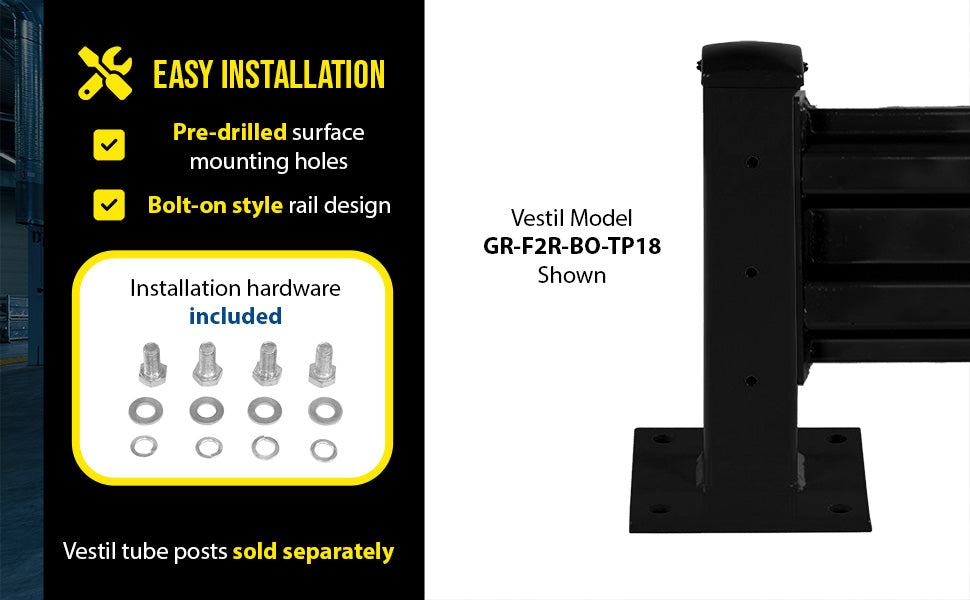Vestil GR-F2R-BO-9-BK steel feature overview 2