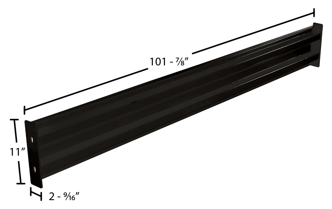 Vestil GR-F2R-BO-9-BK steel dimensions diagram