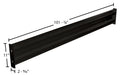 Vestil GR-F2R-BO-9-BK steel dimensions diagram