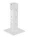 Vestil GR-F2R-BO-TP18-WT Steel Rigid Tube Post Bolt On Style 18 in. For 2 Ribbed Guard Rails White