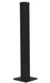 Vestil GR-F2R-BO-TP42-BK Steel Rigid Tube Post Bolt On Style 42 in. For 2 Ribbed Guard Rails Black