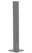 Vestil GR-F2R-BO-TP42-GYSG Steel Rigid Tube Post Bolt On Style 42 in. For 2 Ribbed Guard Rails Gray Semi Gloss