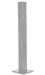 Vestil GR-F2R-BO-TP42-SL Steel Rigid Tube Post Bolt On Style 42 in. For 2 Ribbed Guard Rails Silver Lining
