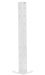Vestil GR-F2R-BO-TP42-WT Steel Rigid Tube Post Bolt On Style 42 in. For 2 Ribbed Guard Rails White