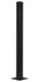 Vestil GR-F2R-BO-TP60-BK Steel Rigid Tube Post Bolt On Style 60 in. For 2 Ribbed Guard Rails Black