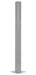 Vestil GR-F2R-BO-TP60-SL Steel Rigid Tube Post Bolt On Style 60 in. For 2 Ribbed Guard Rails Silver Lining