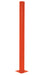 Vestil GR-F2R-BO-TP72-OR Steel Rigid Tube Post Bolt On Style 72 in. For 2 Ribbed Guard Rails Orange