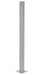 Vestil GR-F2R-BO-TP72-SL Steel Rigid Tube Post Bolt On Style 72 in. For 2 Ribbed Guard Rails Silver Lining