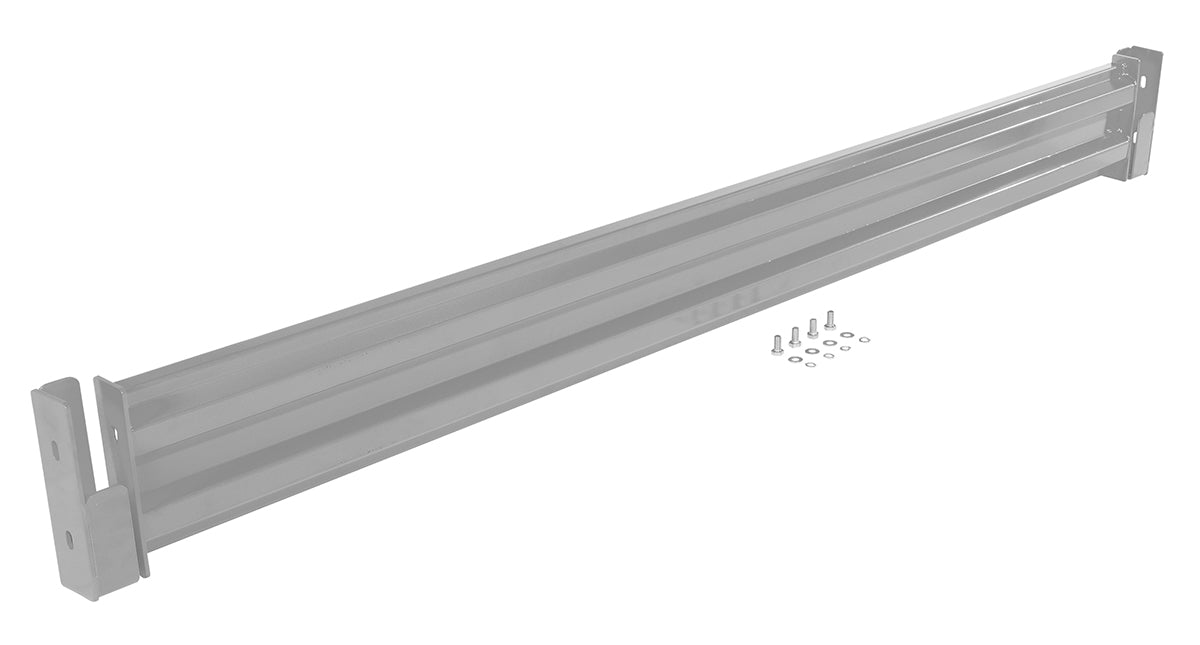 Vestil GR-F2R-DI-10-SL Steel 2 Ribbed Drop In Style Guard Rail 114 in. Length Silver