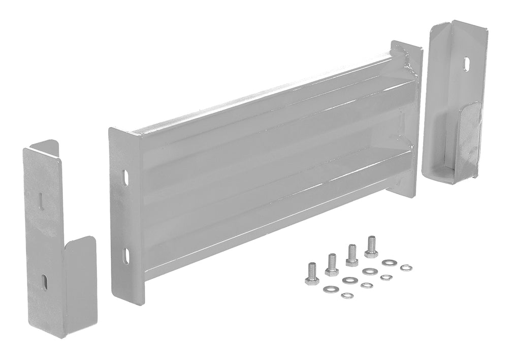 Vestil GR-F2R-DI-2-SL Steel 2 Ribbed Drop In Style Guard Rail 18 in. Length Silver