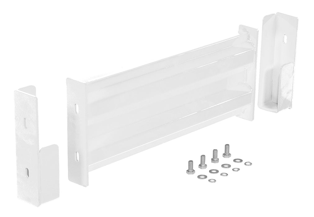 Vestil GR-F2R-DI-2-WT Steel 2 Ribbed Drop In Style Guard Rail 18 in. Length White