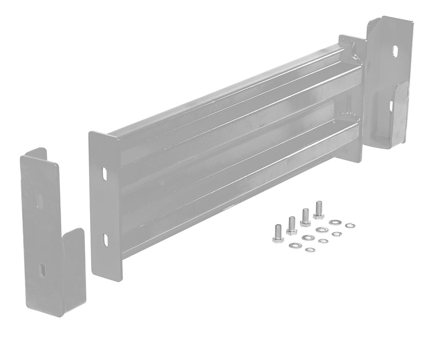 Vestil GR-F2R-DI-3-SL Steel 2 Ribbed Drop In Style Guard Rail 30 In Length Silver