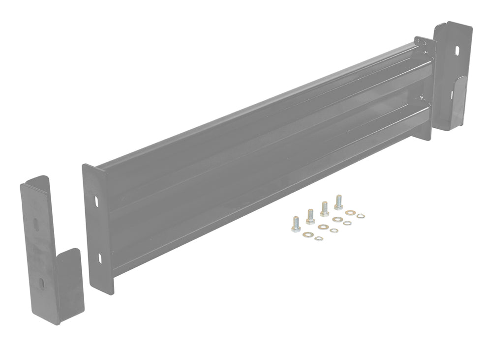 Vestil GR-F2R-DI-4-GYSG Steel 2 Ribbed Drop In Style Guard Rail 42 in. Length Gray Semi Gloss