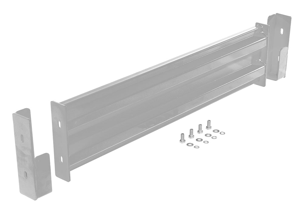 Vestil GR-F2R-DI-4-SL Steel 2 Ribbed Drop In Style Guard Rail 42 in. Length Silver