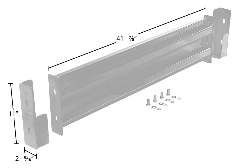Vestil GR-F2R-DI-4-SL steel dimensions diagram