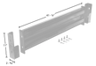 Vestil GR-F2R-DI-4-SL steel dimensions diagram