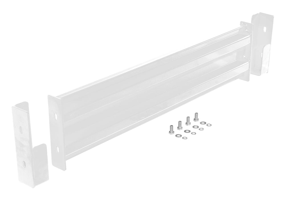 Vestil GR-F2R-DI-4-WT Steel 2 Ribbed Drop In Style Guard Rail 42 in. Length White