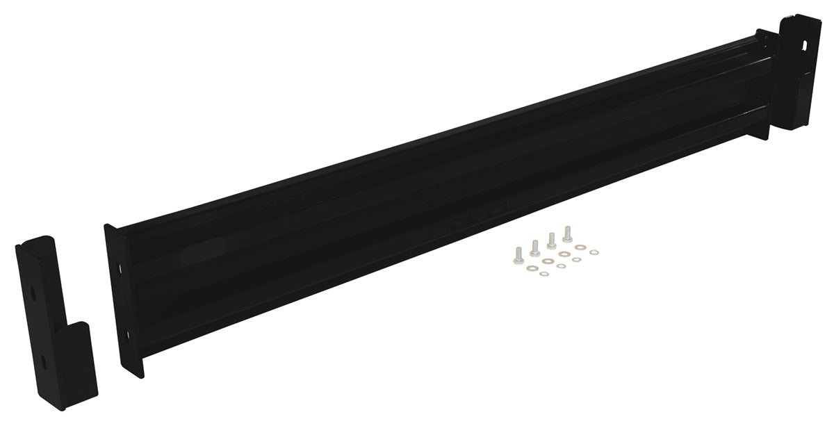 Vestil GR-F2R-DI-6-BK Steel 2 Ribbed Drop In Style Guard Rail 66 in. Length Black