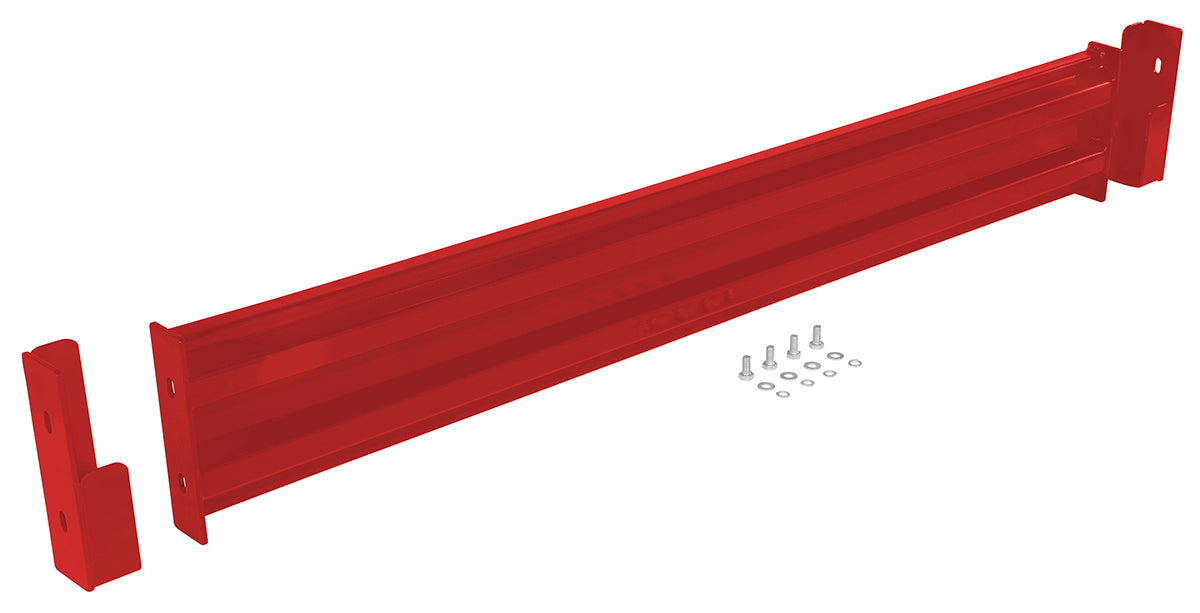 Vestil GR-F2R-DI-6-RD Steel 2 Ribbed Drop In Style Guard Rail 66 in. Length Red