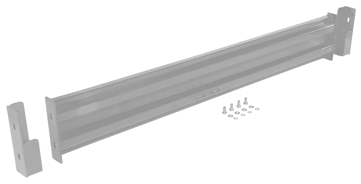 Vestil GR-F2R-DI-6-SL Steel 2 Ribbed Drop In Style Guard Rail 66 in. Length Silver