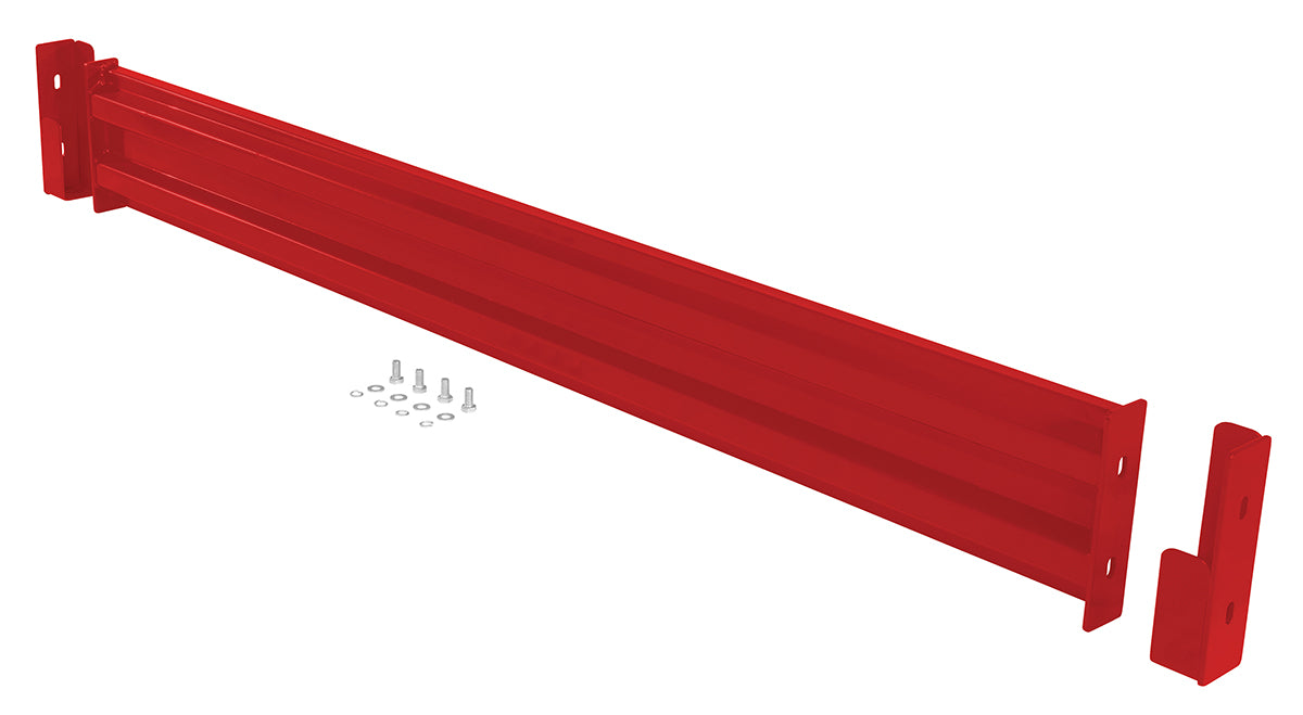 Vestil GR-F2R-DI-7-RD Steel 2 Ribbed Drop In Style Guard Rail 78 in. Length Red