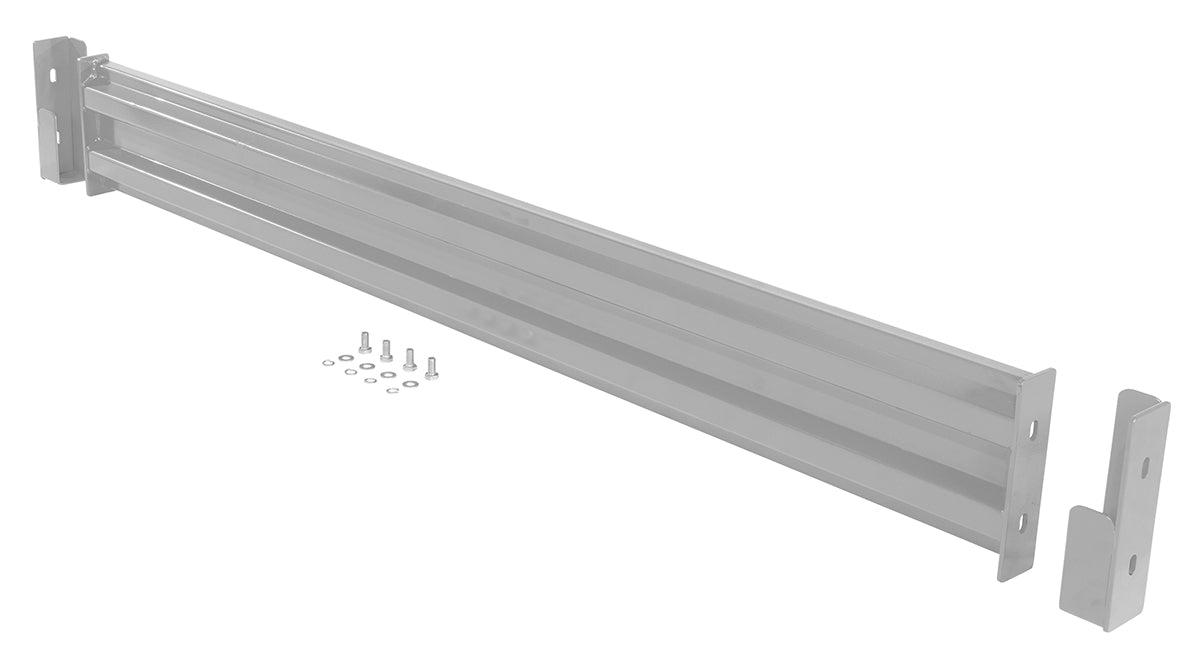 Vestil GR-F2R-DI-7-SL Steel 2 Ribbed Drop In Style Guard Rail 78 in. Length Silver