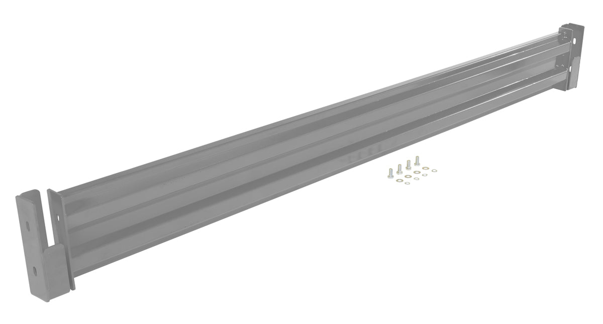 Vestil GR-F2R-DI-8-GYSG Steel 2 Ribbed Drop In Style Guard Rail 90 in. Length Gray Semi Gloss