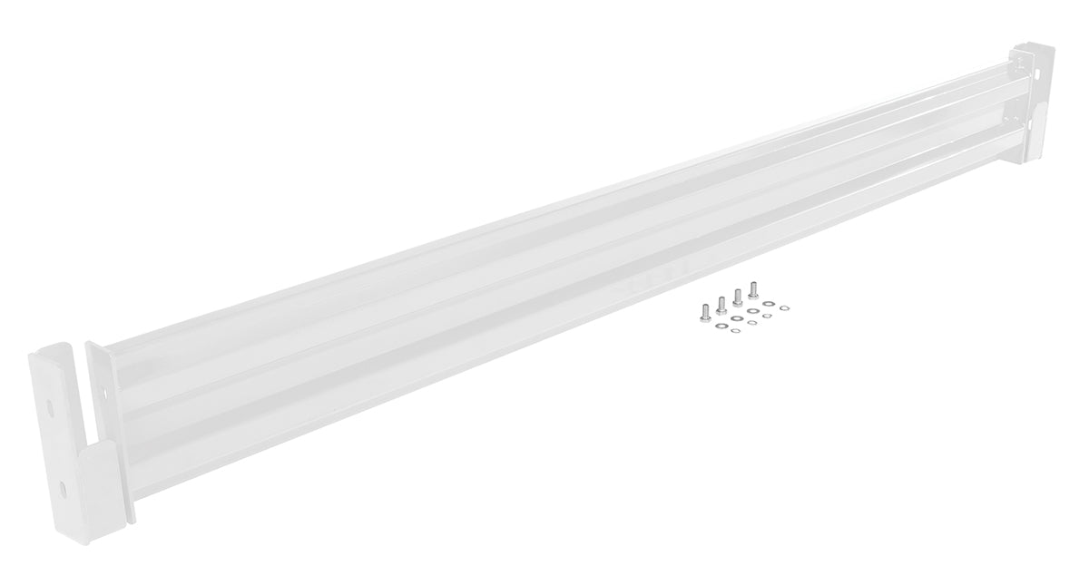 Vestil GR-F2R-DI-8-WT Steel 2 Ribbed Drop In Style Guard Rail 90 in. Length White