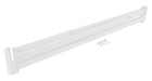 Vestil GR-F2R-DI-8-WT Steel 2 Ribbed Drop In Style Guard Rail 90 in. Length White