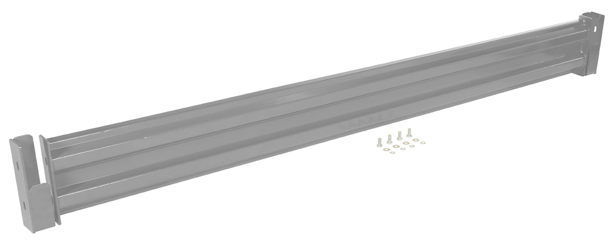 Vestil GR-F2R-DI-9-GYSG Steel 2 Ribbed Drop In Style Guard Rail 102 in. Length Gray Semi Gloss