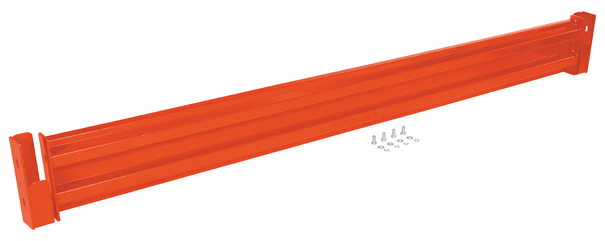 Vestil GR-F2R-DI-9-OR Steel 2 Ribbed Drop In Style Guard Rail 102 in. Length Orange