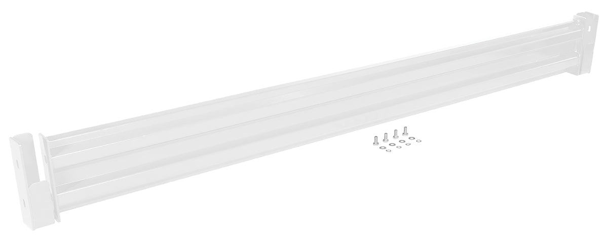 Vestil GR-F2R-DI-9-WT Steel 2 Ribbed Drop In Style Guard Rail 102 in. Length White