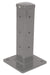 Vestil GR-F2R-DI-TP18-GYSG Steel Rigid Tube Post Drop In Style 18 in. For 2 Ribbed Drop In Style Guard Rails Gray Semi Gloss