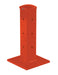 Vestil GR-F2R-DI-TP18-OR Steel Rigid Tube Post Drop In Style 18 in. For 2 Ribbed Drop In Style Guard Rails Orange