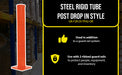 Vestil GR-F2R-DI-TP42-OR steel rigid tube post drop in style feature overview 2