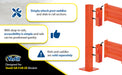Vestil GR-F2R-DI-TP42-OR steel rigid tube post drop in style feature overview 3