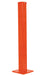 Vestil GR-F2R-DI-TP42-OR Steel Rigid Tube Post Drop In Style 42 in. For 2 Ribbed Drop In Style Guard Rails Orange